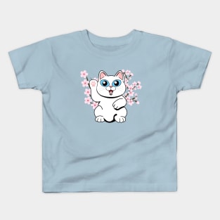 Hi There White Cat Kids T-Shirt